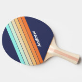  Stijl Retro Streep met Naam Tafeltennisbatje (Zijkant)