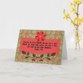  stijl Rode Decor Bijbel Verse Kerstmis Kaart (Gele Bloem)