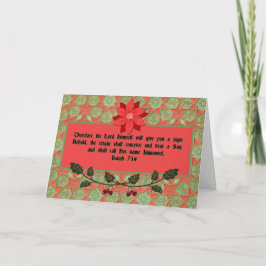  stijl Rode Decor Bijbel Verse Kerstmis Kaart