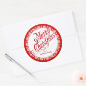 stijl rode kerst ronde sticker (Envelop)