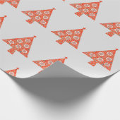 stijl rode kerstboom inpakpapier (Hoek)