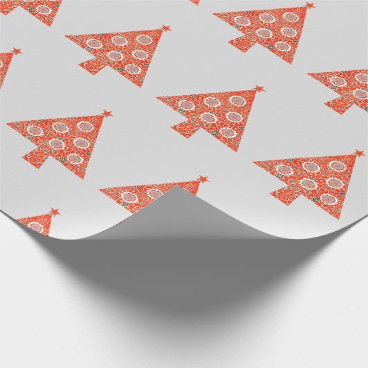  stijl rode kerstboom inpakpapier (Hoek)