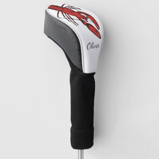  stijl rode kreeft ontwerp golfheadcover (Schuin)