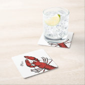  stijl rode kreeft ontwerp kartonnen onderzetters (Insitu)