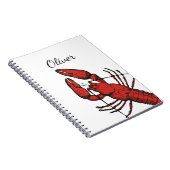 stijl rode kreeft ontwerp notitieboek (Rechterzijde)