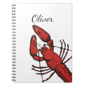 stijl rode kreeft ontwerp notitieboek (Voorkant)
