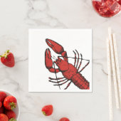 stijl rode kreeft ontwerp servet (Insitu)