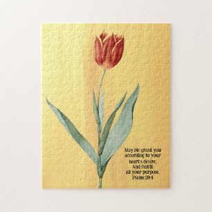 stijl Rode Tulp flauwFaith Puzzle Legpuzzel