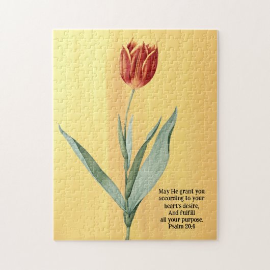  stijl Rode Tulp flauwFaith Puzzle Legpuzzel (Verticaal)