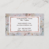  stijl romantisch roze ivoor rozen bloemenmolen visitekaartje (Achterkant)