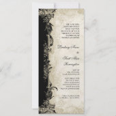 Stijl  Roos zwart in Cream Lace Kaart (Achterkant)