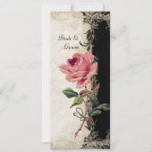 Stijl  Roos zwart in Cream Lace Kaart (Voorkant)