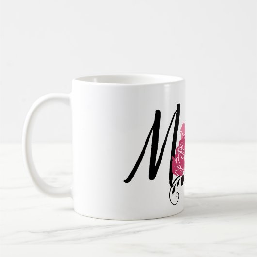  stijl roze bloem moeder koffiekopje koffiemok (Links)