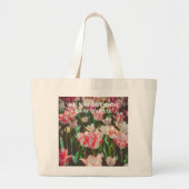 stijl roze franje tulpen grote tote bag (Voorkant)