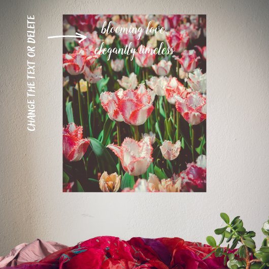  stijl roze franje tulpen poster