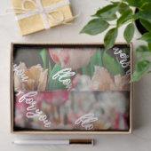  stijl roze franje tulpen tissuepapier (Geschenk)