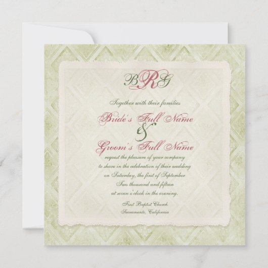 Stijl Roze Hydrangea - Huwelijksuitnodiging Kaart (Achterkant)