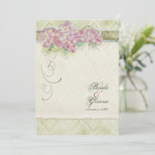 Stijl Roze Hydrangea - Huwelijksuitnodiging Kaart (Staand voorkant)