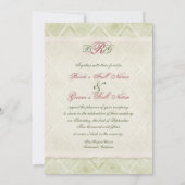 Stijl Roze Hydrangea - Huwelijksuitnodiging Kaart (Achterkant)