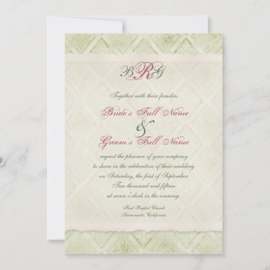  Stijl Roze Hydrangea - Huwelijksuitnodiging Kaart (Achterkant)