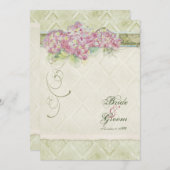 Stijl Roze Hydrangea - Huwelijksuitnodiging Kaart (Voorkant / Achterkant)