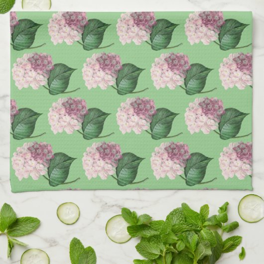  Stijl Roze Hydrangea Kitchen Towel Theedoek (Gevouwen)