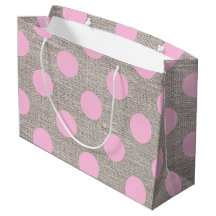  stijl Roze Polka Dots op Burlap