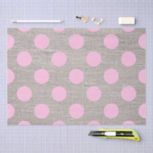  stijl Roze Polka Dots op Burlap