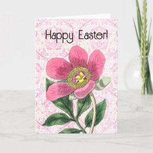  stijl Roze Poppy Flower Easter Kaart