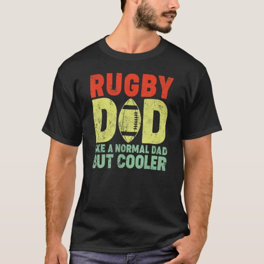 stijl Rugby vader als een normale pa Rugby Fa T-shirt (Voorkant)