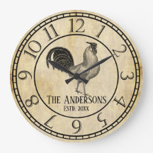 stijl Rustic Rooster Familienaam