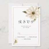 stijl rustieke daisy flower RSVP Kaart (Voorkant)