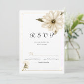 stijl rustieke daisy flower RSVP Kaart (Staand voorkant)