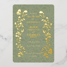  stijl Sage Ggreen Save The Date Folie Uitnodiging