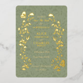  stijl Sage Ggreen Save The Date Folie Uitnodiging (Voorkant)