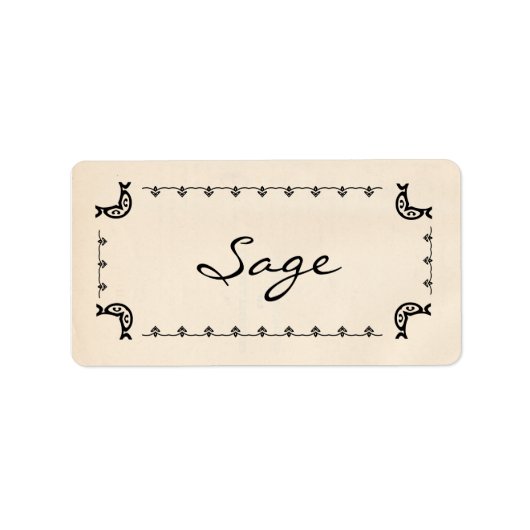 -stijl sage labels (Voorkant)