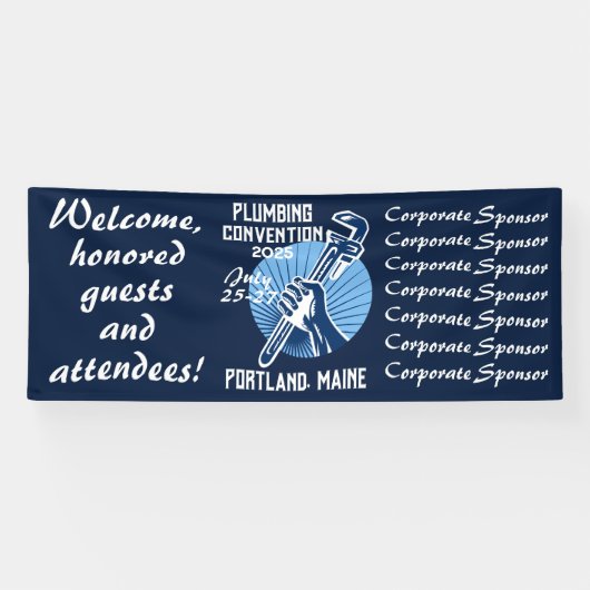 -stijl sanitair conventie spandoek (Horizontaal)