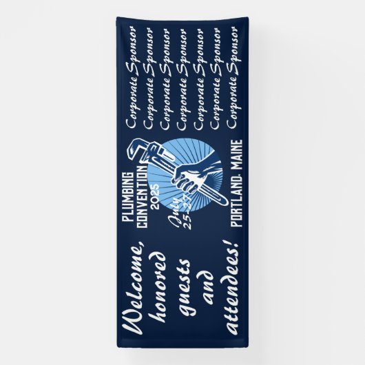 -stijl sanitair conventie spandoek (Verticaal)