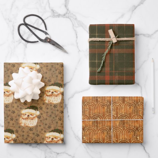 stijl Santa Inpakpapier Vel (Voorkant)