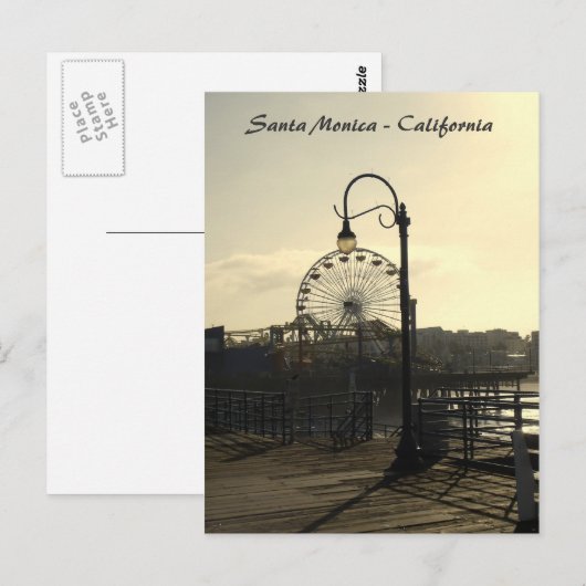  stijl Santa Monica Briefkaart! Briefkaart (Voorkant / Achterkant)