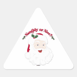 stijl Santa Naughty of Nice? Sticker