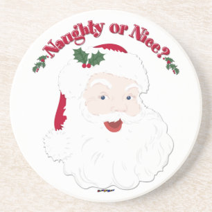 stijl Santa Naughty of Nice? Zandsteen Onderzetter