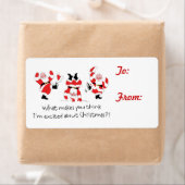  Stijl Santa Opgewonden Kerstmis Gift Label (Insitu)