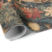 stijl Santa Riding Reindeer Design Cadeaupapier (Rol Hoek)