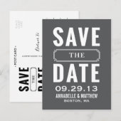  stijl Save the Date Briefkaart (Voorkant / Achterkant)