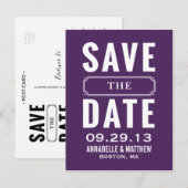  stijl Save the Date Briefkaart (Voorkant / Achterkant)