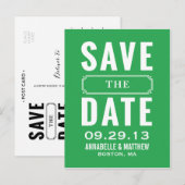 stijl Save the Date Briefkaart (Voorkant / Achterkant)
