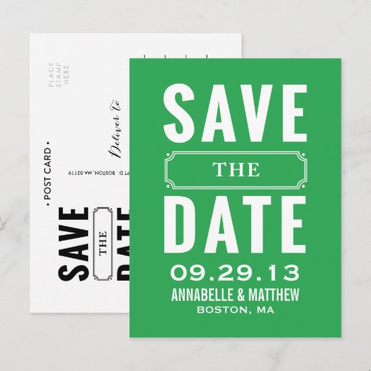  stijl Save the Date Briefkaart (Voorkant / Achterkant)