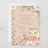  stijl Schattigee kattenbloemen Virtual Baby showe Kaart (Voorkant)