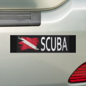 stijl scuba vlag. Omlaag schuiven Bumpersticker (Op auto)